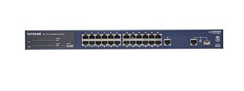 Netgear ProSafe™ 24-Port 10/100 Smart Switch (Nicht verwaltet, 1000Base-T, 100Base-TX, 10Base-T, 8.8 Gbit/s, 1 Gbit/s, SNMP, DHCP, STP, V) LAN von Netgear