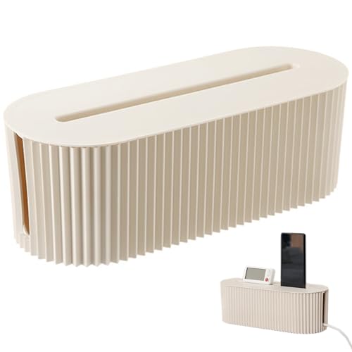 Kabelverwaltungsbox 13x5x4 -Zoll -Kabelverwaltungsbox mit Deckel & Slot -PP, um Kordeln und Stromstreifen für Home Office Desk TV -Computer USB -Versteck zu verbergen von NethCasti