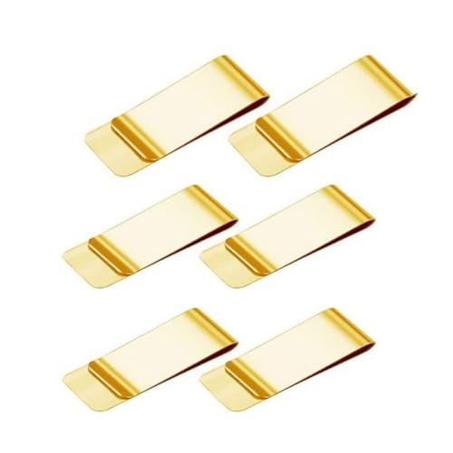 Stiftschleife Retro Lederreisende Notebook -Stifthalter -Rechnungsklemme mit Metallclip Gold 6pcs von NethCasti