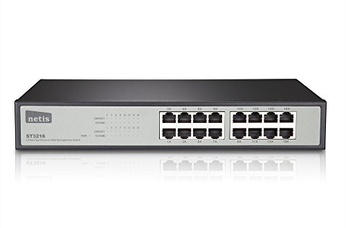 Netis st3216 16 10/100Mbps RJ45-Ports Fast Ethernet Web-Management, Auto-Negotiation & Plug & Play von Netis