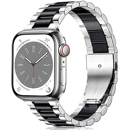 Netolo Metall Armband Kompatibel mit Apple Watch Armband 40mm 38mm 41mm, Edelstahl Ersatz Armband Kompatibel mit Apple Watch SE Armband/iWatch Armband Series 9 8 7 6 5 4 3 2 1 SE 2 für Damen Herren von Netolo