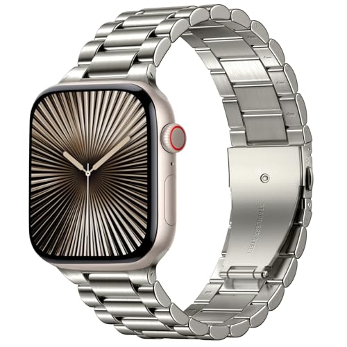 Netolo Titan Armband Kompatibel mit Apple Watch Armband 40mm 38mm 41mm 42mm, Metall Ersatzarmband Kompatibel mit Apple Watch SE Armbänder/iWatch Series 10 9 8 7 6 5 4 3 2 1 SE 2 Netolo Titan Armband Kompatibel mit Apple Watch Armband 40mm 38mm 41mm 42mm, Metall Ersatzarmband Kompatibel mit Apple Watch SE Armbänder/iWatch Series 10 9 8 7 6 5 4 3 2 1 SE 2 von Netolo