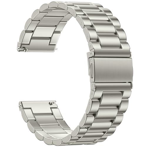 Netolo Uhrenarmband 20mm - Edelstahl Metall Ersatzband Kompatibel mit Samsung Galaxy Watch 7 Armband, Galaxy Watch 4 5 6 FE, Watch 4 6 Classic, 5 Pro, Active 2, für Garmin Vivoactive 5 Armband Netolo Uhrenarmband 20mm - Edelstahl Metall Ersatzband Kompatibel mit Samsung Galaxy Watch 7 Armband, Galaxy Watch 4 5 6 FE, Watch 4 6 Classic, 5 Pro, Active 2, für Garmin Vivoactive 5 Armband von Netolo