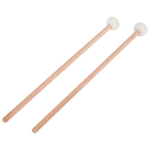 Nettoppo 1 Paar FilzschläGel TrommelstöCke Trommel StöCke mit Holzgriff für Schlagzeug Instrument ZubehöR von Nettoppo