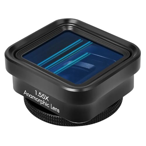 Nettoppo 1 Stück Schwarz 1,55X Handyfilmobjektiv Breitbild-Anamorphotisches Objektiv Blu-Ray-Bürstenobjektiv Universal von Nettoppo