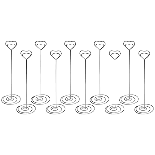 Nettoppo 10 Stuecke 8,6 Hohe Platz Karten Halter Herzform Tabellen Nummer Halter Staender Bild Foto Hinweis Notiz Klipp Fuer Hochzeit von Nettoppo