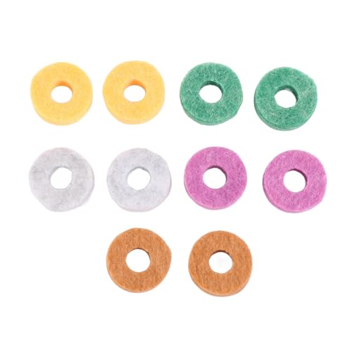 Nettoppo 10 Teile/Paket Becken StäNder Filz Scheibe Pad Runde Weiche für Trommel Set Becken (ZufäLlige Farbe) von Nettoppo