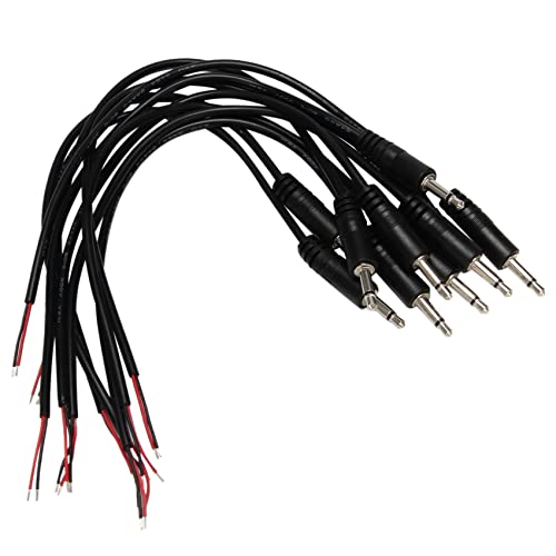 Nettoppo 10 Teiliger Stecker zum Blanken Draht Offenes Ende 2 Poliger Mono 1/8 3,5 Mm Stecker Buchsen Anschluss Audio Kabel Reparieren von Nettoppo