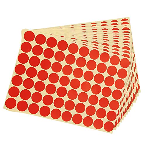 Nettoppo 19mm Kreise Runde Code Aufkleber Selbst Klebende Klebrig Aufkleber Rot von Nettoppo