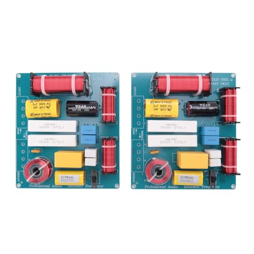 Nettoppo 2 STÜCKE 300 Watt 3 Way Treble Medium Bass Lautsprecher Frequenzteiler Crossover Filter von Nettoppo