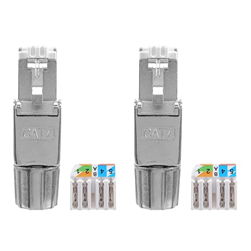 Nettoppo 2 StüCk für RJ45 CAT7 Stecker Verbinder Werkzeug Freier Geschirmter Werkzeugloser Modularer Netzwerk Stecker für Installation Kabel Nettoppo 2 StüCk für RJ45 CAT7 Stecker Verbinder Werkzeug Freier Geschirmter Werkzeugloser Modularer Netzwerk Stecker für Installation Kabel von Nettoppo