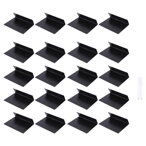 Nettoppo 20 StüCk 4 X 3 Mini-Tafel-Tisch-Zelt-Zeichen-Tafel-Buffet-Tags Lebensmitteletikett für -Tischtafel- von Nettoppo