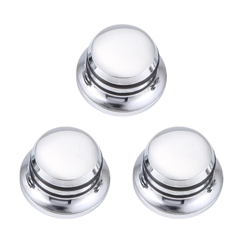 Nettoppo 3 Stücke Gitarre Metall Oberteil Zylinder Ton Tuning Knöpfe Für Elektrische Gitarre Lp Chrome von Nettoppo