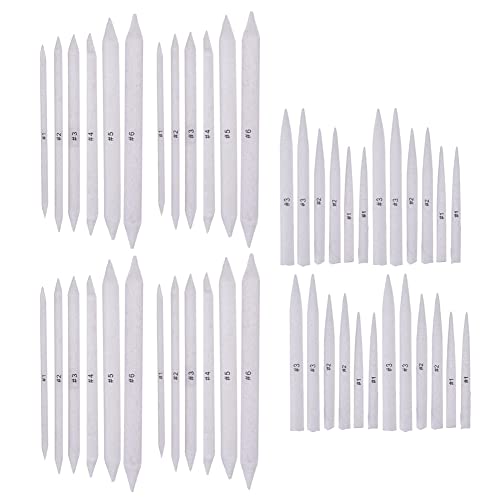 Nettoppo 48-Teiliges Blending Stump And Tortillions, Paper Art Blenders Art Pencils Drawing Pencils Set Kits For Sketch Drawing Tools von Nettoppo