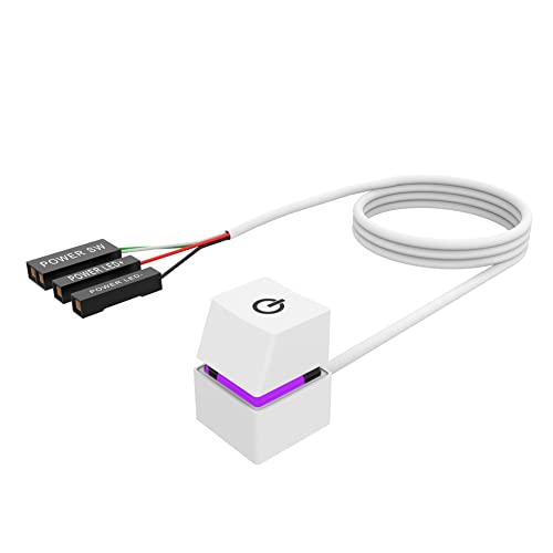 Nettoppo 4M LED-Leuchten Computer-Desktop-Schalter PC-Motherboard Externe Start-EIN/Aus-Taste VerläNgerungskabel von Nettoppo