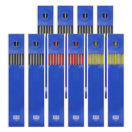 Nettoppo 60 StüCke 2,8 Mm Massives Zimmermannsbleistift Set Bleistift Minen für Zimmermanns Marker Bearbeitung Druck Bleistift von Nettoppo