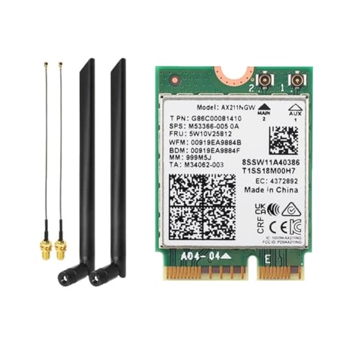 Nettoppo AX211NGW WiFi 6E Tri-Band 2,4G/5G/6GHz WLAN-Karte Bluetooth 5.3 AX211 M.2 CNVio WLAN-Karte von Nettoppo