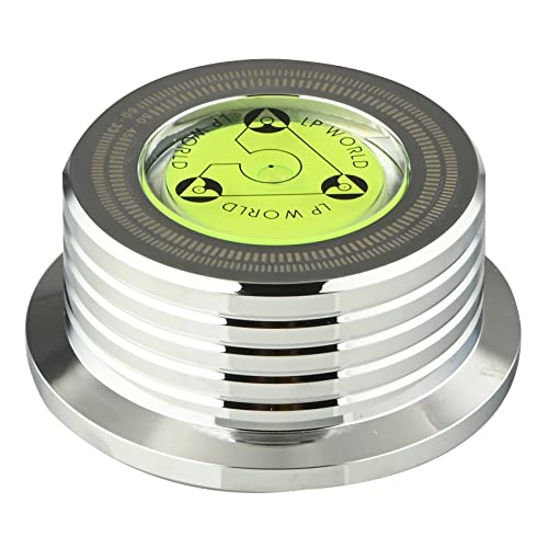 Nettoppo Aluminium-Vinyl-Schallplattengewicht HiFi 50HZ LP-Plattenstabilisator Plattenteller Vinyl-Aluminiumlegierungs-Gewichtsklemme Silber von Nettoppo