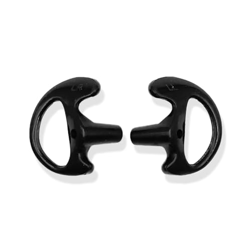 Nettoppo Austauschbare Silikon-Ohrstöpsel Dreieck-Ohrhörer mit Luftschlauch-Headset Schwarz Größe L Walkie-Talkie-Teile von Nettoppo