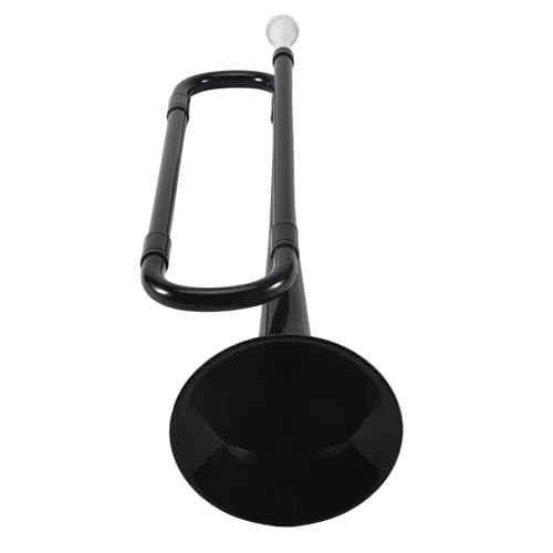 Nettoppo B flach Bugle Cavalry Trompete umweltfreundliche Kunststoff mit Mundstueck fuer Band Schueler schwarz Farbe von Nettoppo