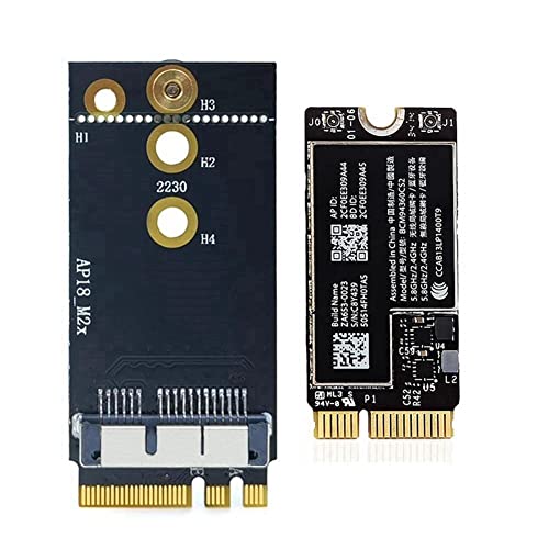 Nettoppo BCM94360CS2 NGFF M.2 Key A/E Adapterkarte WiFi BT 4.0 802.11Ac Karte für 11 A1465 13 A1466 von Nettoppo