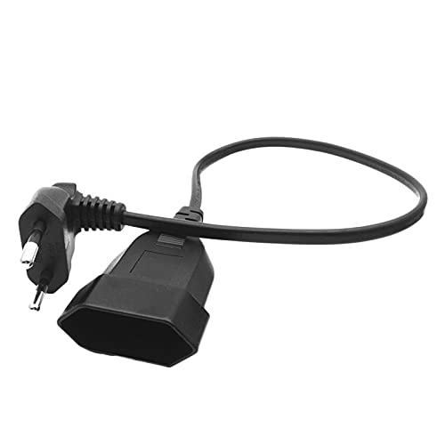 Nettoppo Europea 90 Grad Stecker auf Buchse Steckdose Power VerläNgerung Kabel für PC Computer PDU (0,6 M) von Nettoppo