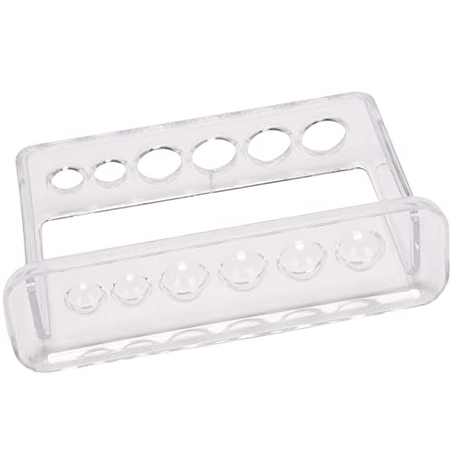 Nettoppo Kunststoff Klarer Reagenzglas Tube Halter 6 Loch StäNder Labor Reagenzglas Tube StäNder Regal Schul Bedarf Labor Ausstattung 16,7 X 8 X 3 Cm von Nettoppo
