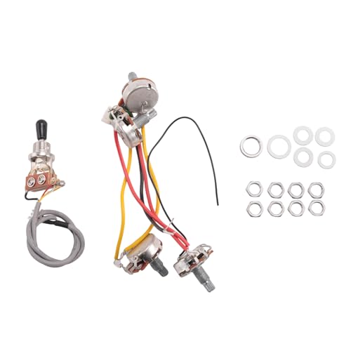 Nettoppo Lp Elektor Gitarre Ton Abnehmer Strom Kreis Kabel 2T2V 500 Karat Töpfe 3 Weg Schalter für Stil Gitarre von Nettoppo