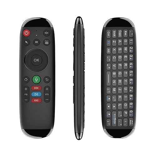 Nettoppo M6 Smart Flying Air Mouse, Kabellose Tastatur, Maus, Mini-Sprachfernbedienung mit Hintergrundbeleuchtung für Android, Laptop, TV-Box, Langlebig, Schwarz Nettoppo M6 Smart Flying Air Mouse, Kabellose Tastatur, Maus, Mini-Sprachfernbedienung mit Hintergrundbeleuchtung für Android, Laptop, TV-Box, Langlebig, Schwarz von Nettoppo