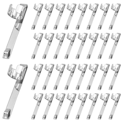 Nettoppo Metall Bleistift Clips zum Aufschieben Bleistift Clips zum Einrasten, Bleistift Halter Clip Metall AufhäNgbare Tragbare Bleistift Clips, 60 StüCk von Nettoppo