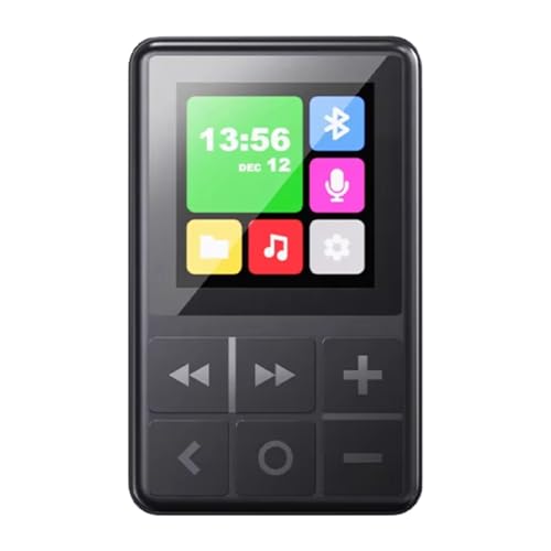 Nettoppo Mini-HiFi-MP3-Player, TFT-Farbiger Bildschirm, Bluetooth 5.3, HD-Recorder, Zeitgesteuerte Abschaltung, TF-Karte, Musik-Player von Nettoppo