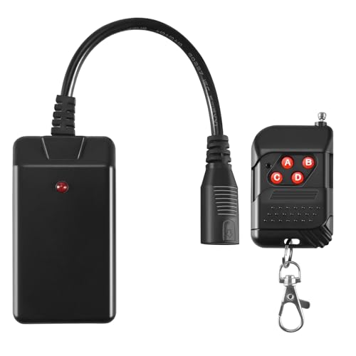 Nettoppo Tragbarer 3-Poliger XLR-FunkfernbedienungsempfäNger für Rauchnebelmaschine DJ-BüHnensteuerungsempfäNger, der 400 W 900 BeschläGt von Nettoppo