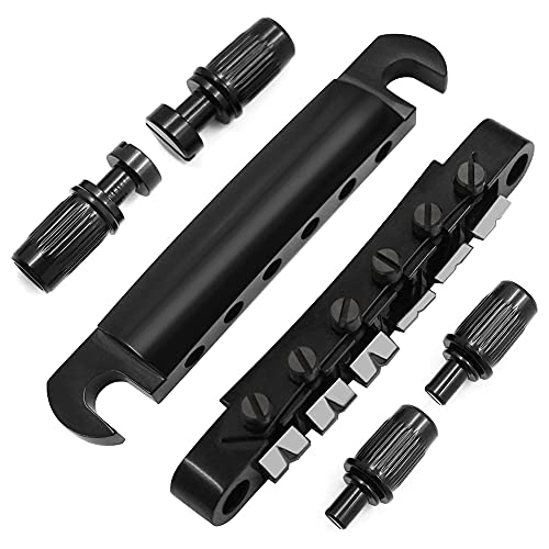 Nettoppo Tune-O- BrüCke und Saiten Halter mit Bolzen Set für ABR-1 BrüCken Stil LP Elektrische Gitarren,Schwarz von Nettoppo