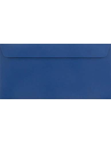 100 Blau DIN Lang Umschläge 110×220 mm Plike Royal Blue Luxus-Briefumschläge Haftklebung hohe Qualität Briefhüllen elegant festliche Brief-Kuverts farbig für Einladungen Grußkarten Geschenkkarten von Netuno