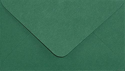 100 Dunkel-Grün DIN C8 Mini-Briefumschläge Spitzklappe 58x100 mm 115g Sirio Color Foglia bunte Briefkuverts Mini Umschläge klein Briefhüllen farbig für Visitenkarten Geschenkkarten Geldgeschenke von Netuno