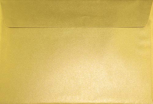Netuno 25 Briefumschläge Perlmutt-Gold DIN C5 16,2 x 22,9 cm Sirio Pearl Aurum elegante Umschläge glänzend große Briefkuverts für Einladungskarten Hochzeitskarten Geburtstag Weihnachten Ostern Netuno 25 Briefumschläge Perlmutt-Gold DIN C5 16,2 x 22,9 cm Sirio Pearl Aurum elegante Umschläge glänzend große Briefkuverts für Einladungskarten Hochzeitskarten Geburtstag Weihnachten Ostern von Netuno