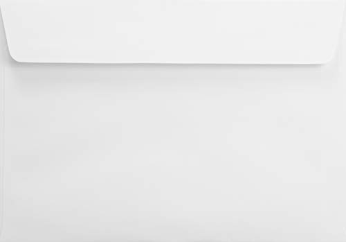 25 Weiß Briefumschläge DIN C5 ohne Fenster gerade Klappe haftklebend 162x229mm 120g Aster Smooth Extra White weiße Briefhüllen für Einladungs-Karten Geburtstags-Karten Glückwunsch-Karten von Netuno
