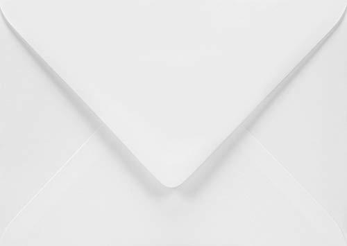 500 Weiß Briefkuverts DIN B6 Nassklebung mit spitzer Verschlussklappe 125x175 mm 120g Aster Smooth White Umschläge Weiß B6 ohne Fenster für Gruß-Karten Hochzeits-Karten von Netuno