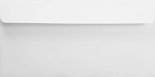 500 Weiß DIN lang Briefhüllen ohne Fenster gerade Klappe haftklebend 110x220 mm 120g Aster Smooth Extra White Briefkuverts Weiß DL für Einladungen Grußkarten Geschäftsbriefe von Netuno