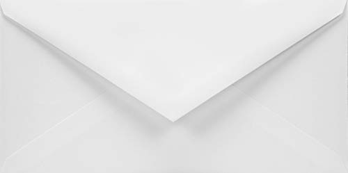 500 weiße DL Briefkuverts Nassklebung mit spitzer Verschlussklappe 110x220 mm 120g Aster Smooth White Briefumschläge DIN lang ohne Fenster für Gruß-Karten Hochzeits-Karten von Netuno