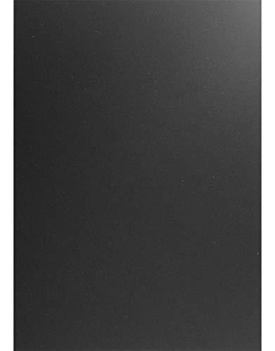 Netuno 10 x Schwarz Karton DIN A5 148x 210 mm Plike Black 330g Ton-Karton edel soft touch Design gummiartige Haptik Effektkarton Bastelkarton farbig für Visitenkarten Einladungskarten Geschenktüten von Netuno