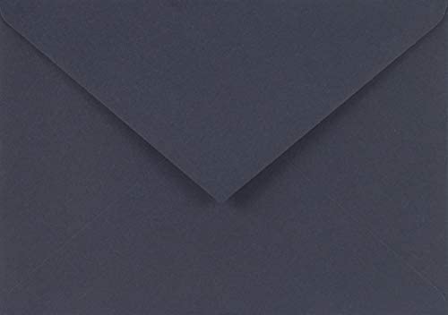 Netuno 100 Brief-Umschläge Dunkel-Blau DIN C6 114 x 162 mm 115g Sirio Color Dark Blu Briefkuverts farbig elegante Briefumschläge Hochzeit Geburtstag Taufe Weihnachten bunte Umschläge C6 edel von Netuno