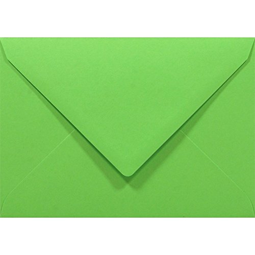 Netuno 100 Brief-Umschläge Grün DIN C6 114x 162 mm 80g Rainbow Briefkuverts farbig Spitzklappe ohne Fenster grüne Briefumschläge Hochzeit Geburtstag Taufe Weihnachten Umschläge bunt Briefhüllen C6 von Netuno
