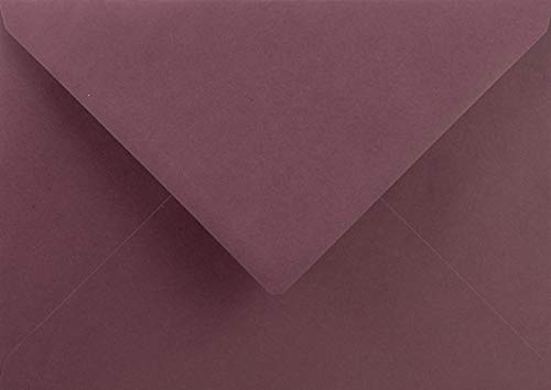 Netuno 100 Briefhüllen Violett DIN C5 162x 229 mm 115g Sirio Color Vino Briefumschläge ohne Fenster Briefkuverts farbig Papier Briefumschläge schön bunte Briefhüllen elegant Einladungsumschläge von Netuno