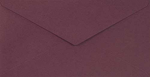 Netuno 100 Briefhüllen Violett DIN lang 110 x 220 mm 115g Sirio Color Vino Briefumschläge lang farbig Papier Umschläge DL bunte Briefhüllen lang elegant Einladungsumschläge Hochzeit Weihnachten von Netuno