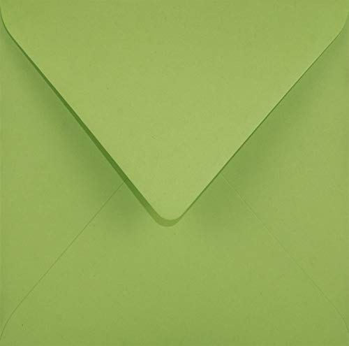 Netuno 100 Briefkuverts quadratisch Hell-Grün 153 x 153 mm 115g Sirio Color Lime quadratische Umschläge farbig für Hochzeit Geburtstag Taufe Weihnachten Dankeskarten Briefumschläge Einladungen von Netuno