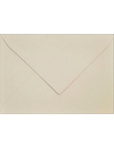 Netuno 100 Briefumschläge Beige DIN B6 125 x 175 mm 115g Sirio Color Sabbia Umschläge Spitzklappe nassklebend Hochzeitsumschläge Einladungsumschläge farbig elegante Papierumschläge von Netuno