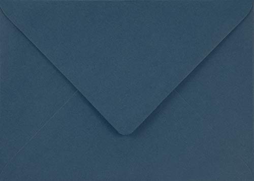Netuno 100 Briefumschläge Blau DIN B6 125 x 175 mm 115g Sirio Color Blu Umschläge ohne Fenster für Hochzeit Geburtstag Taufe Weihnachten Einladungskarten Einladungsumschläge B6 blaue Briefhüllen edel von Netuno