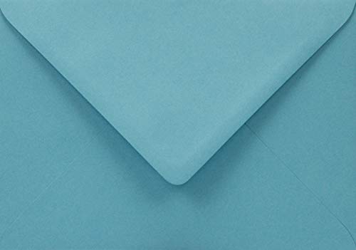 Netuno 100 Briefumschläge Blau DIN B6 125x 175 mm 110g Woodstock Azzurro blaue Briefumschläge Recycling farbig Öko bunte Brief-Kuverts Natur recycelt Umschläge aus Recyclingpapier blu envelopes von Netuno