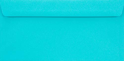 Netuno 100 Briefumschläge Blau DIN Lang 110x 220 mm 90g Burano Azzurro Reale gerade Klappe ohne Fenster bunte Umschläge DL elegant Briefumschläge lang farbig Briefhüllen schön hochwertig envelopes blu von Netuno